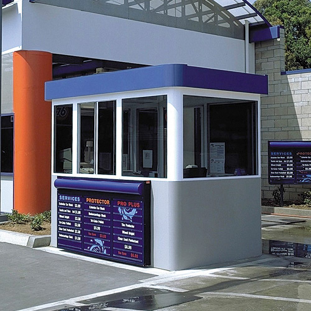 Custom car wash kiosk booth