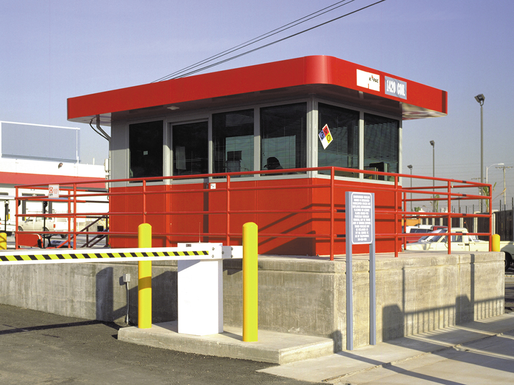 Bullet resistant entrance controller booth