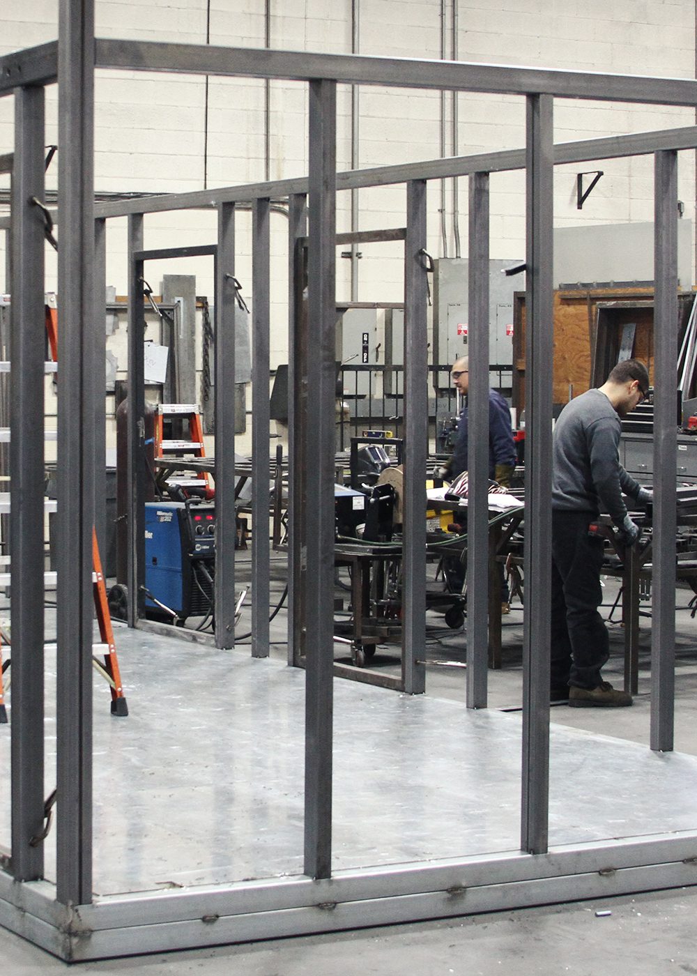 Engineering booth frame